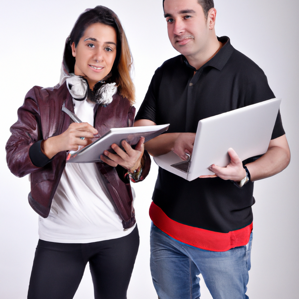 Retrato generado de Sara, Productora, con clipboard, luz suave